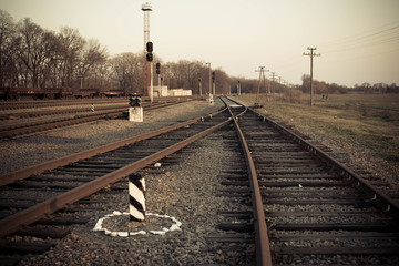 Railway, rails, sleepers