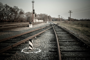 Railway, rails, sleepers