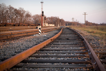 Railway, rails, sleepers