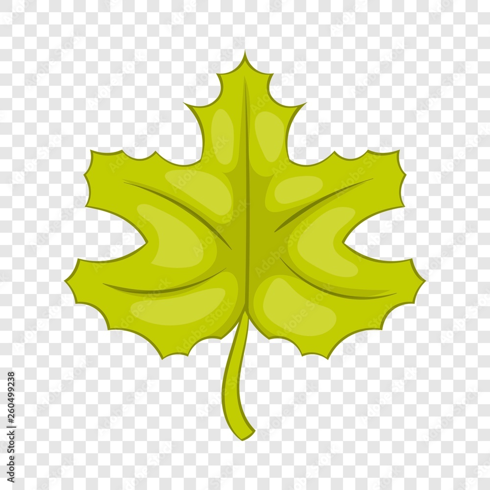 Poster maple leaf icon in cartoon style isolated on background for any web design