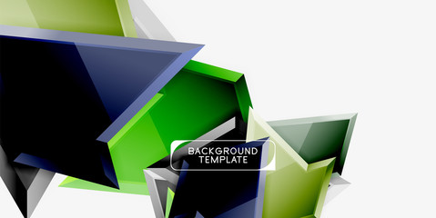 Triangular low poly background design, multicolored triangles. Vector