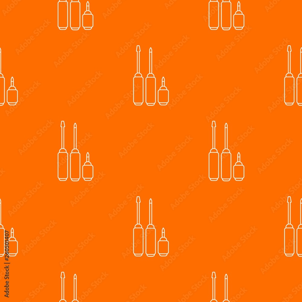 Poster screwdriver pattern vector orange for any web design best