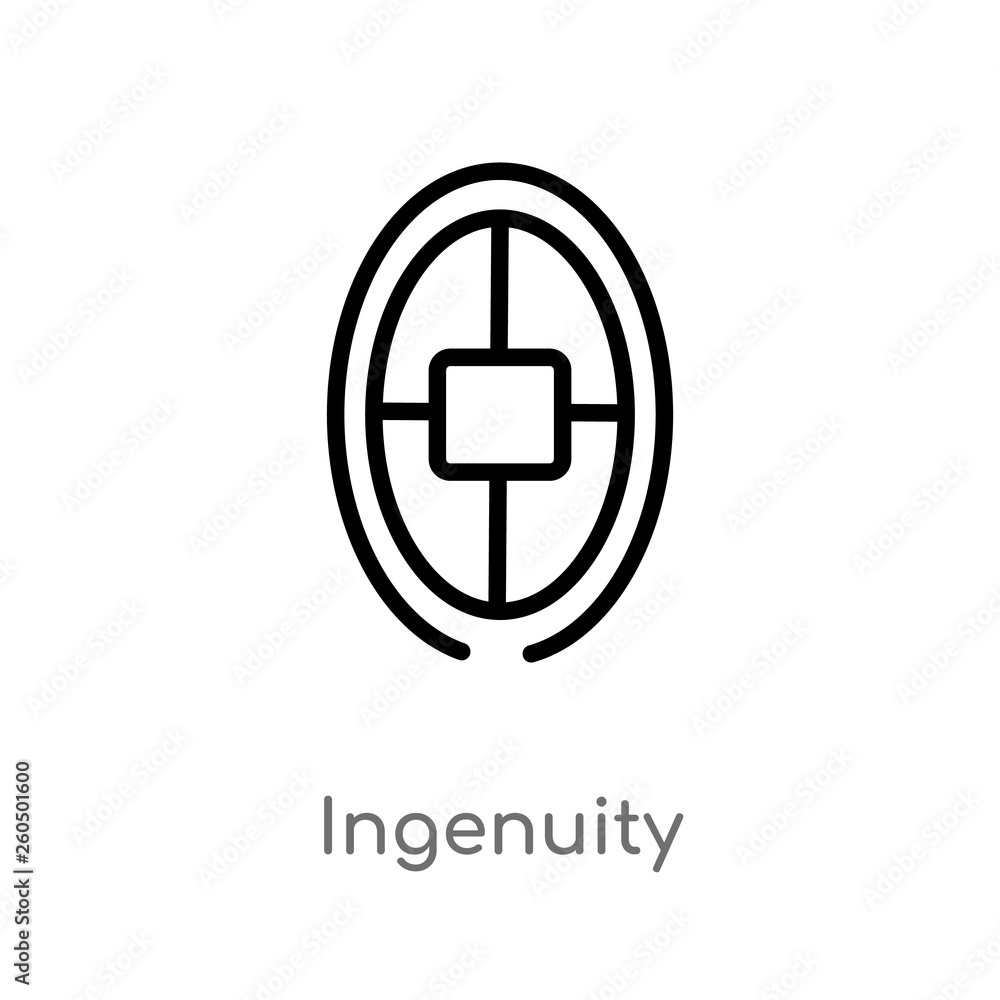 Aufkleber outline ingenuity vector icon. isolated black simple line element illustration from zodiac concept. 