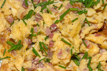 Rührei mit Schinkenspeck