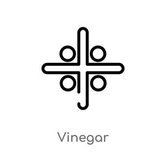 outline vinegar vector icon. isolated black simple line element illustration from zodiac concept. editable vector stroke vinegar icon on white background