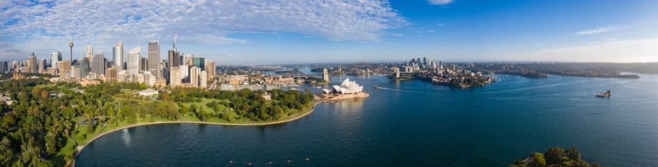 Unique panoramic view of the beautiful city of Sydney, Australia