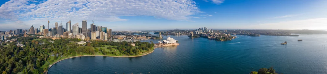 Poster Uniek panoramisch uitzicht op de prachtige stad Sydney, Australië © Michael Evans