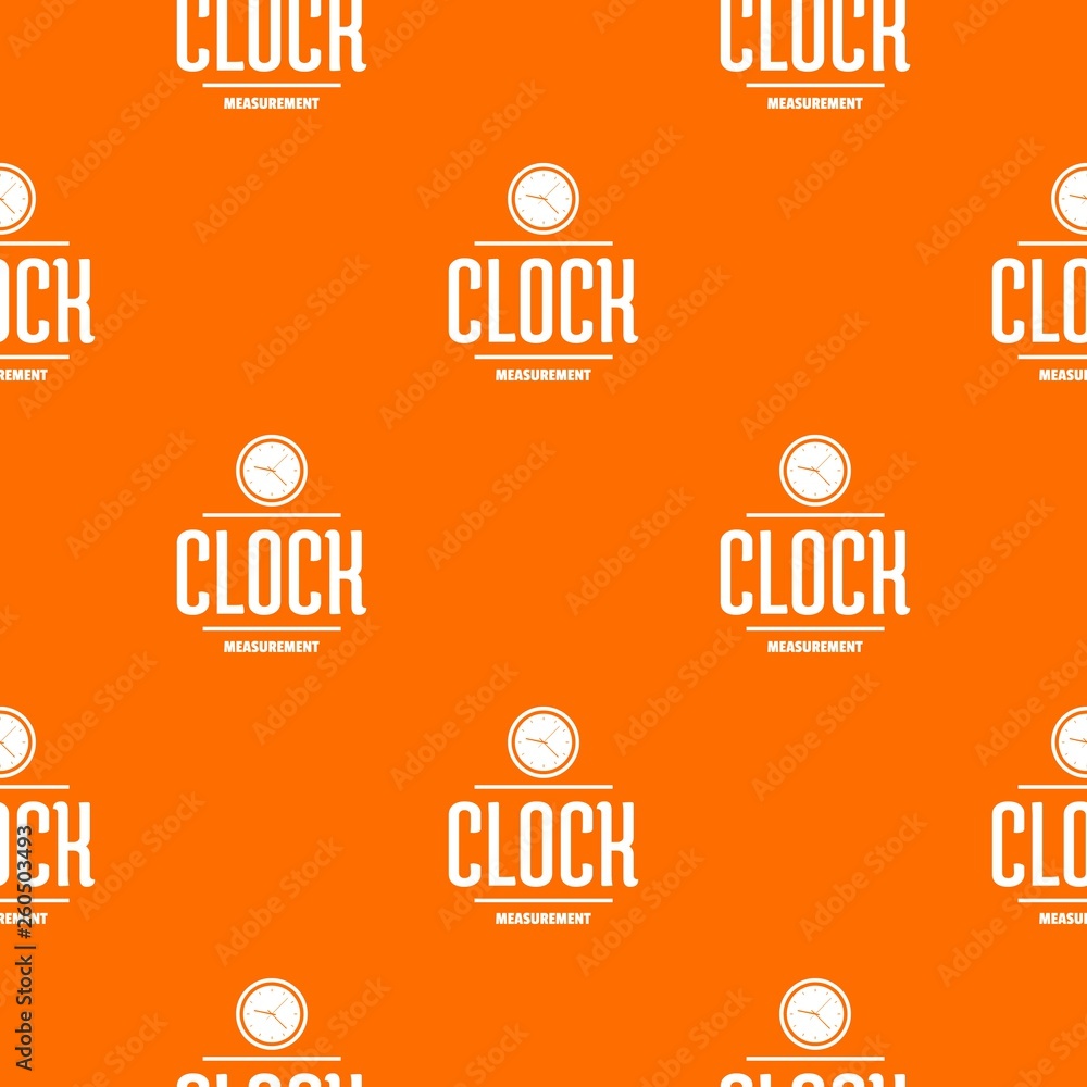 Poster clock pattern vector orange for any web design best