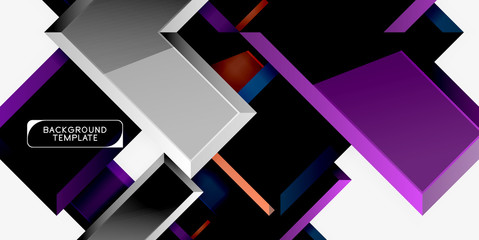 Glossy modern geometric background, abstract arrows composition