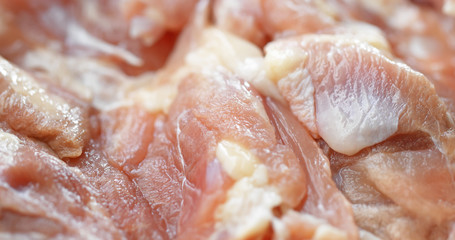 Raw chicken fillet