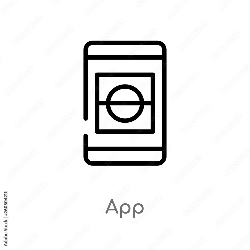 Poster outline app vector icon. isolated black simple line element illustration from football concept. edit