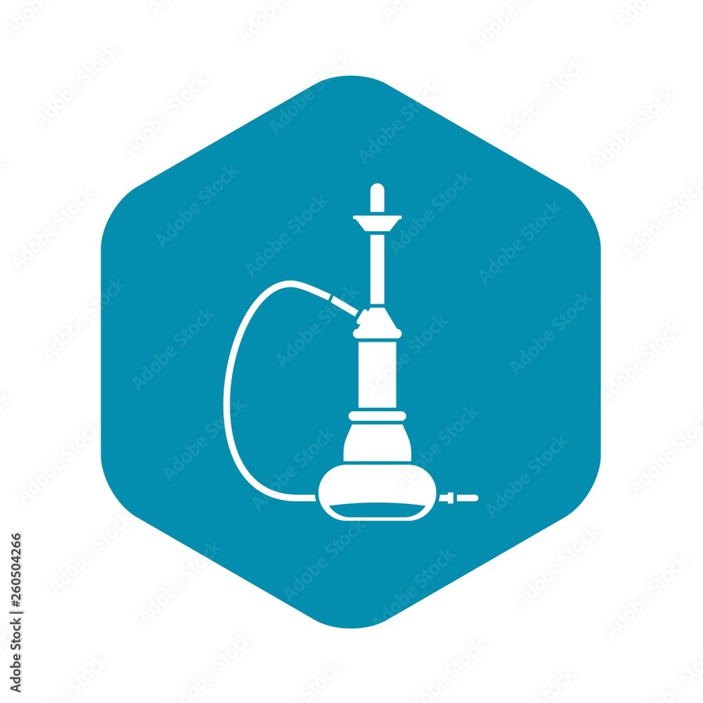 Poster hookah icon. simple illustration of hookah vector icon for web