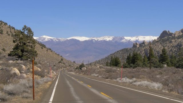 Scenic road through the mountains of Sierra Nevada - travel photography