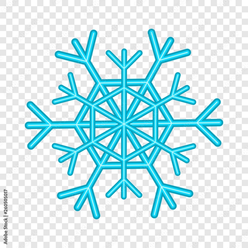 Poster snowflake icon in cartoon style isolated on background for any web design