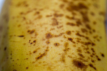 Banana spots extreme macro background