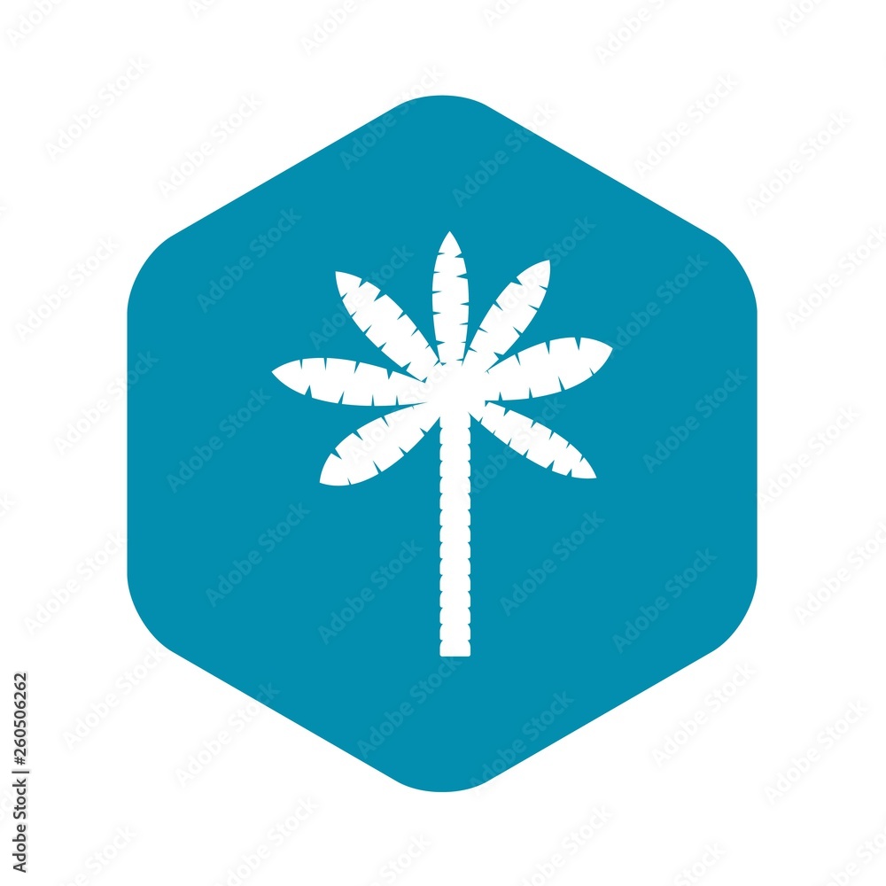 Poster palm tree icon. simple illustration of palm tree vector icon for web