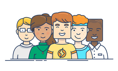 happy people team work Illustration