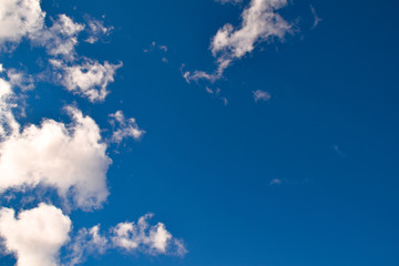 Clouds and blue sky over Tenerife