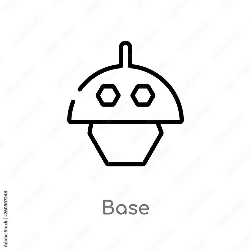 Poster outline base vector icon. isolated black simple line element illustration from geometry concept. edi