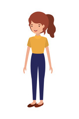 young woman avatar character