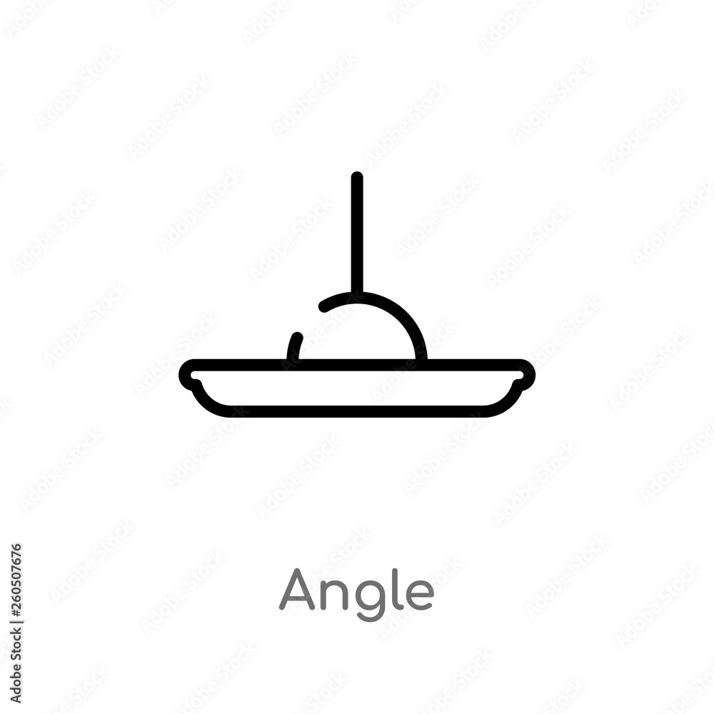 Poster outline angle vector icon. isolated black simple line element illustration from geometry concept. ed