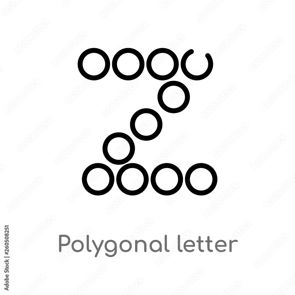 Poster outline polygonal letter z of small triangles vector icon. isolated black simple line element illust