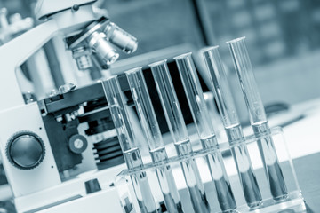 Scientific microscope in the laboratory of forensics