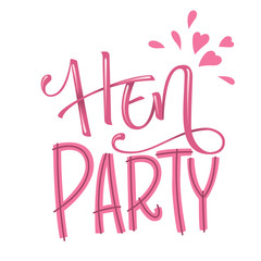 HenParty modern calligraphy and lettering for cards, prints, t-shirt design