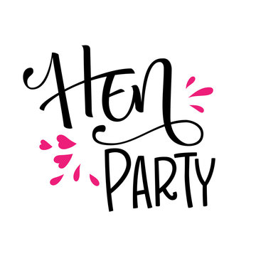 HenParty modern calligraphy and lettering for cards, prints, t-shirt design