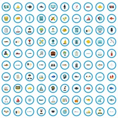 100 shipping examination icons set in flat style for any design vector illustration