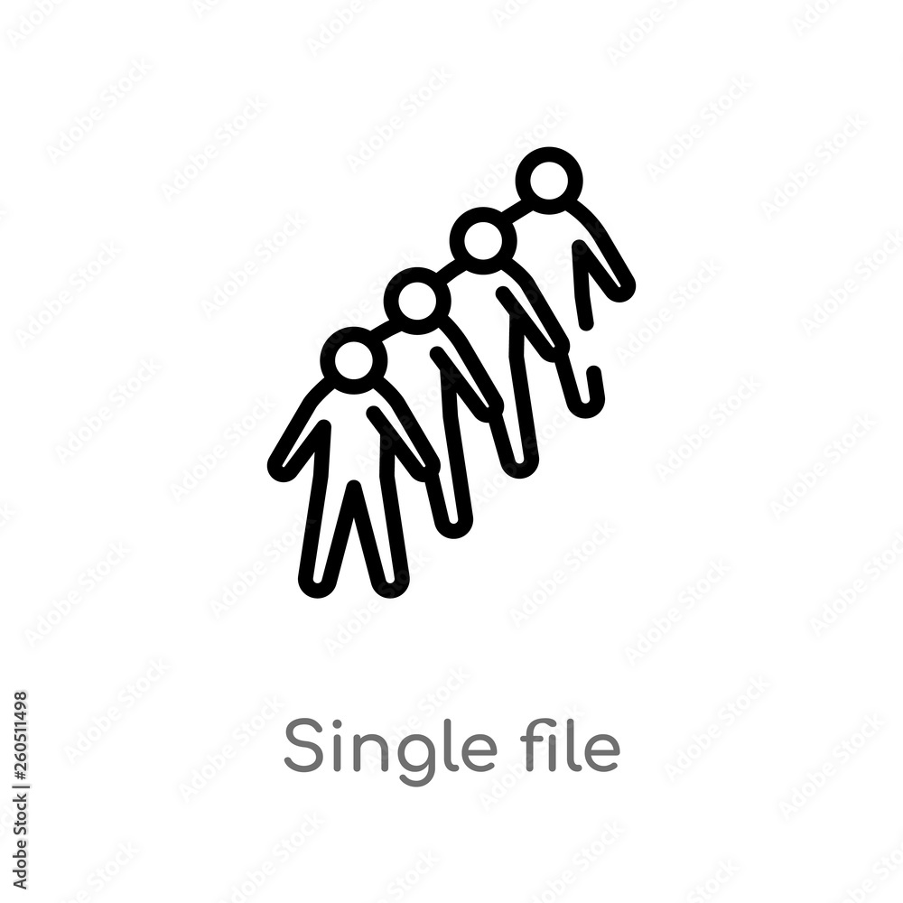 Poster outline single file vector icon. isolated black simple line element illustration from humans concept