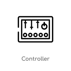 outline controller vector icon. isolated black simple line element illustration from industry concept. editable vector stroke controller icon on white background