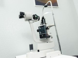 Ophthalmic equipment - slit lamp - in the doctor's office.