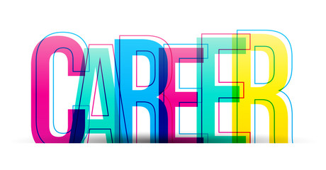 The word Career. Vector letters isolated on a white background.