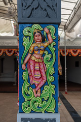 Interior of Sri Srinivasa Perumal Temple, Singapore