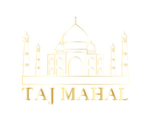 Taj Mahal logo Vettoriale - Agra , India