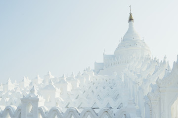 Mingun white pagoda in Mandalay. Myanmar