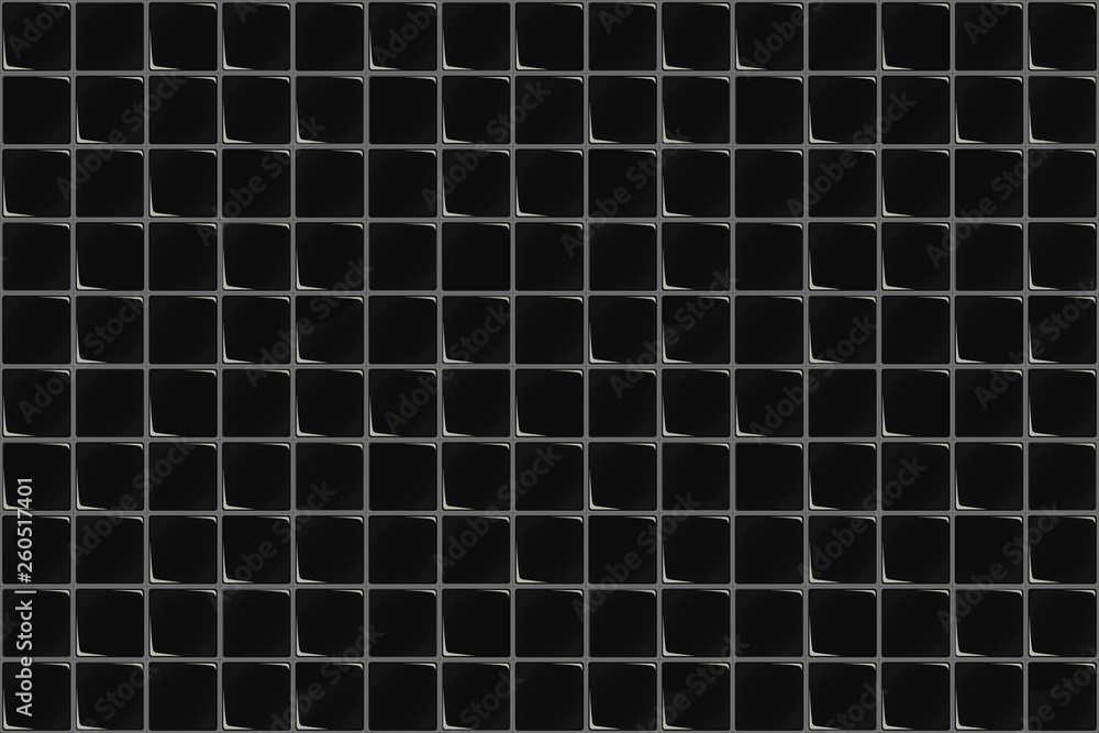Canvas Prints tiles texture seamless background. black tile illustration. vector - vector
