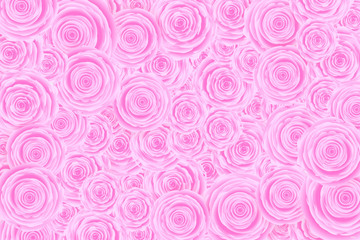Flower background. Background of many pink roses.