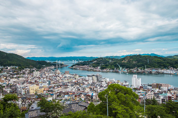 Fototapeta na wymiar Cityscape of Onomichi in Hiroshima, Japan