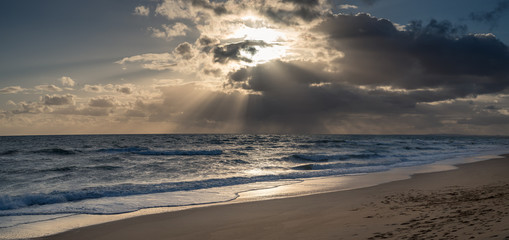 Entardecer na praia