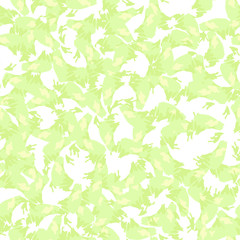 Spring camouflage of various shades of green, white and yellow colors