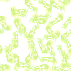 Spring camouflage of various shades of green, white and yellow colors