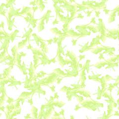 Spring camouflage of various shades of green, white and yellow colors