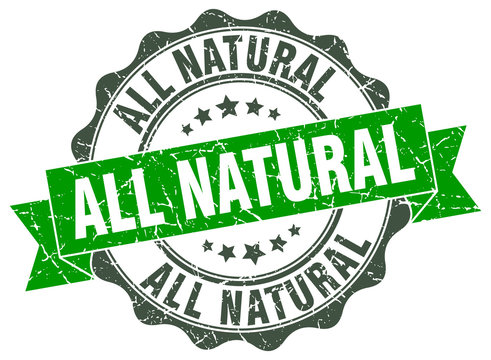 All Natural Stamp. Sign. Seal