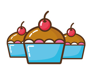 delicious cake isolated icon