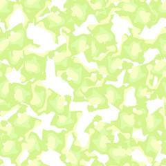 Spring camouflage of various shades of green, white and yellow colors