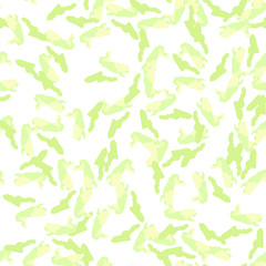 Spring camouflage of various shades of green, white and yellow colors