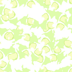 Spring camouflage of various shades of green, white and yellow colors