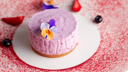 Restaurant dessert dish with ice cream